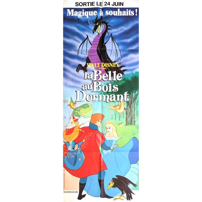 LA BELLE AU BOIS DORMANT Affiche de film  60x160 cm - R1971 - Mary Costa, Walt Disney