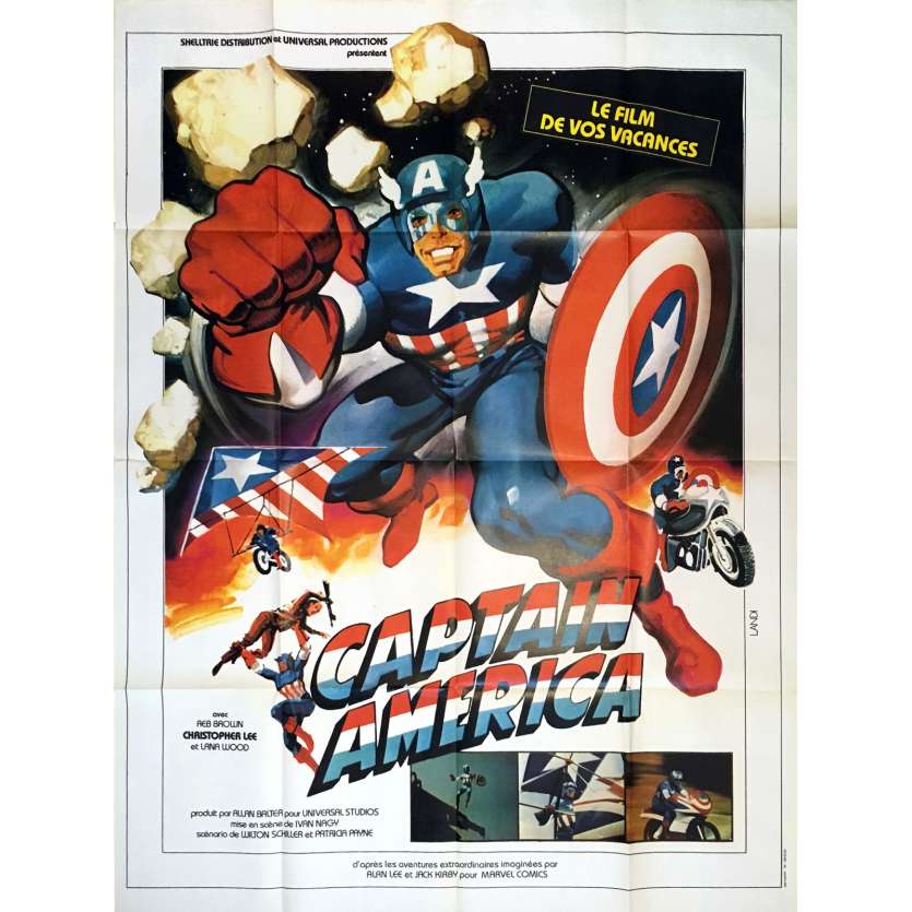 CAPTAIN AMERICA 79 Affiche de film 120x160 cm - 1979 - Christopher Lee, Ivan Nagy