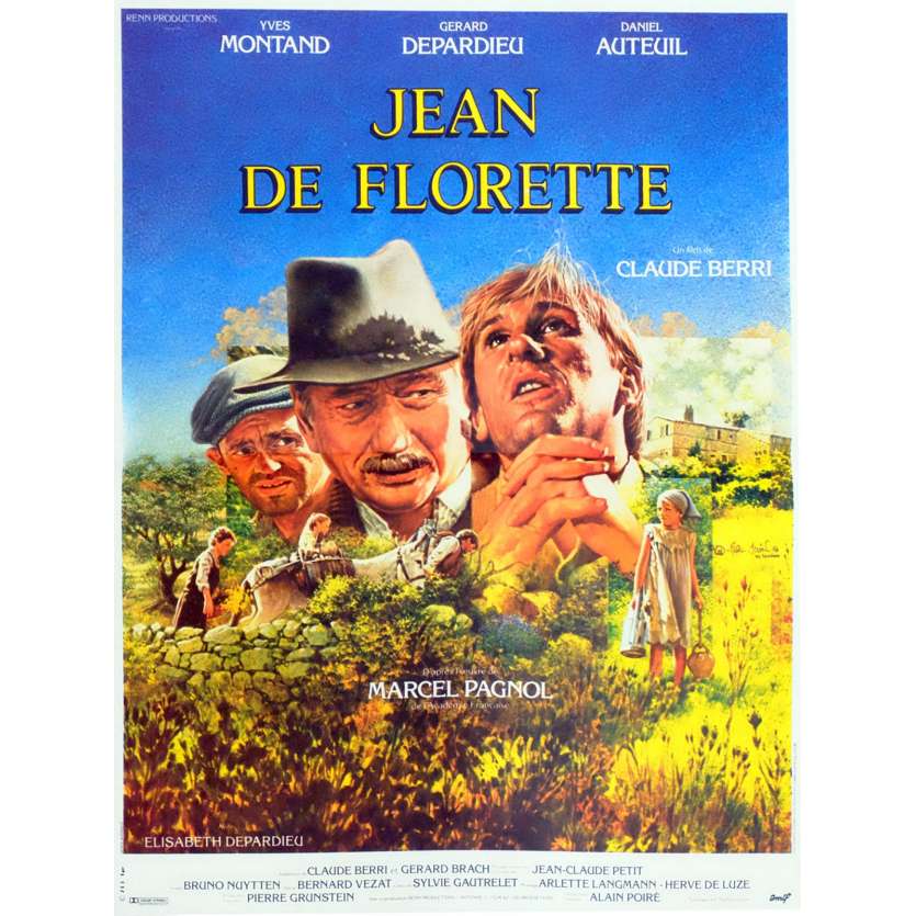 JEAN DE FLORETTE French Movie Poster  15x21 - 1986 - Claude Berri, Gérard Depardieu