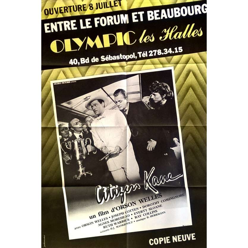 CITIZEN KANE Affiche de film 80x120 cm - R1968 - Joseph Cotten, Orson Welles