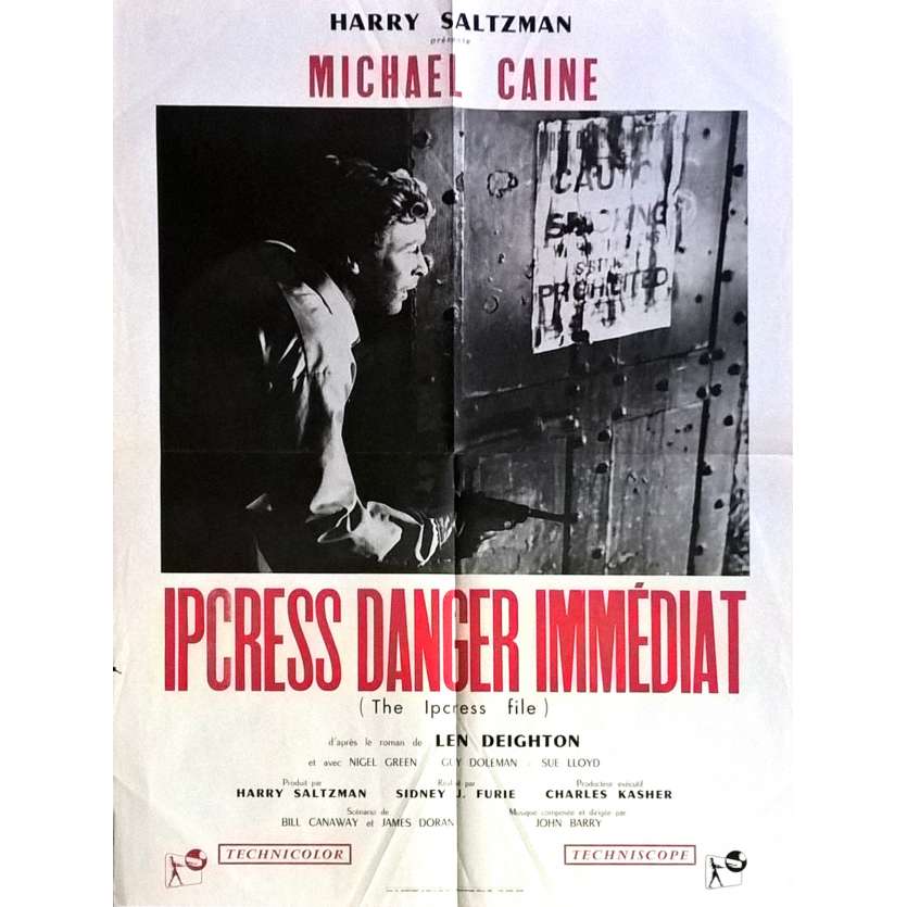 THE IPCRESS FILES Movie Poster 23x32 in. - R1968 - Sidney J. Furie, Michael Caine
