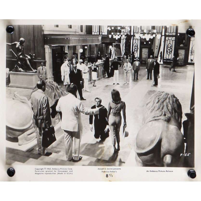 HUIT ET DEMI Photo de presse N06 20x25 cm - 1963 - Marcello Mastroianni, Federico Fellini