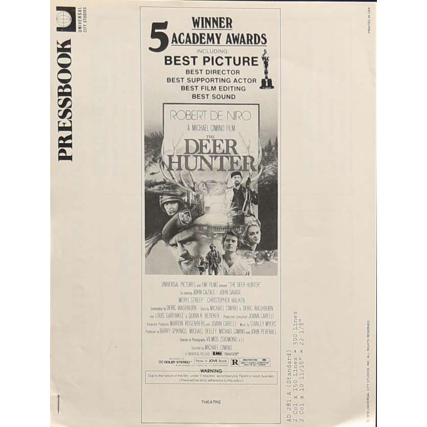 THE DEER HUNTER Pressbook  8x12 in.  - 1978 - Michael Cimino, Robert de Niro