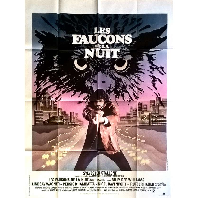 NIGHTHAWKS Movie Poster 47x63 in. - 1981 - Bruce Malmuth, Sylvester Stallone