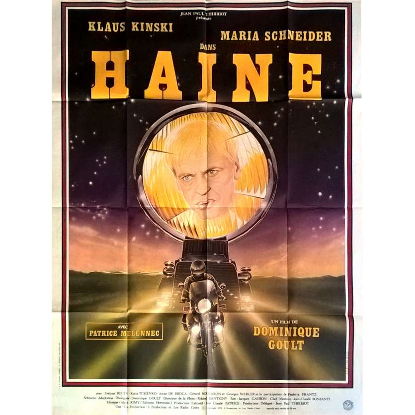 HAINE Affiche de film 120x160 cm - 1980 - Klaus Kinski, Dominique Goult