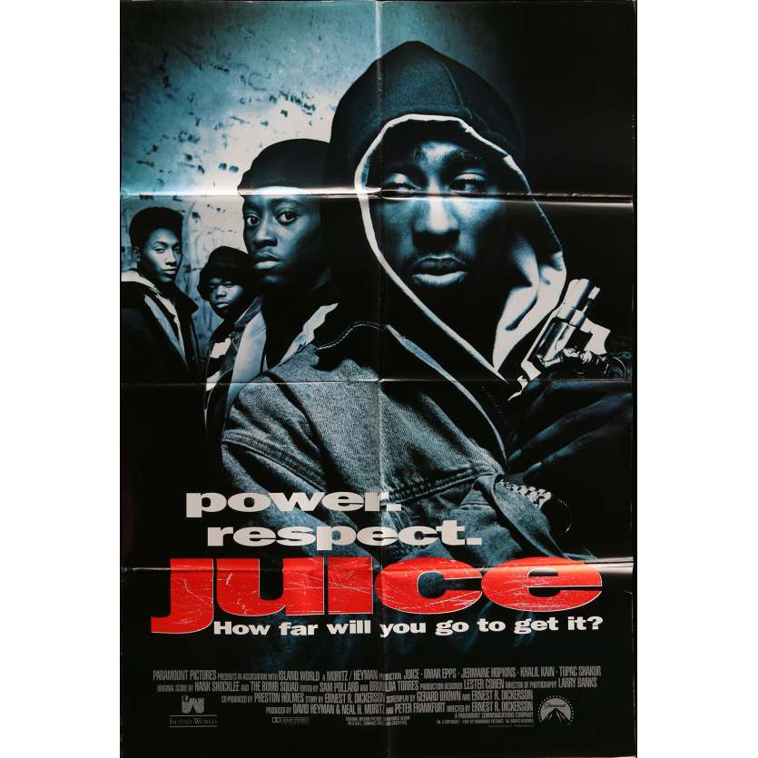 JUICE Movie Poster 29x41 in. - 1992 - Ernest R. Dickerson, Tupac Shakur