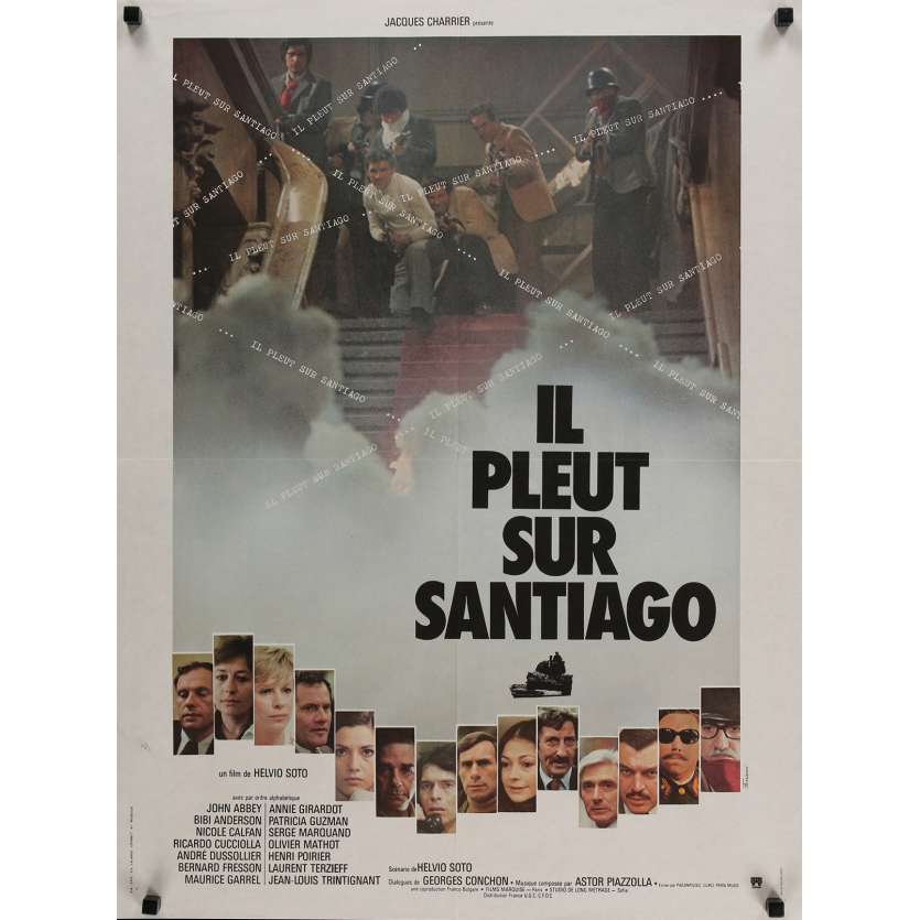 IT'S RAINING IN SANTIAGO Movie Poster 23x32 in. - 1975 - Helvio Soto, Jean-Louis Trintignant