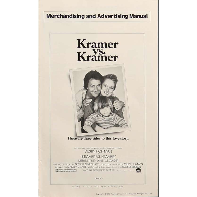 KRAMER CONTRE KRAMER Dossier de presse  20x30 cm - 1979 - Dustin Hoffman, Robert Benton