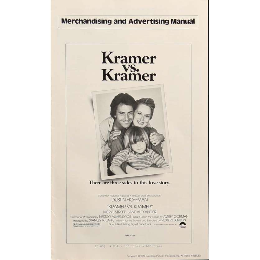 KRAMER CONTRE KRAMER Dossier de presse 20x30 cm - 1979 - Dustin Hoffman, Robert Benton