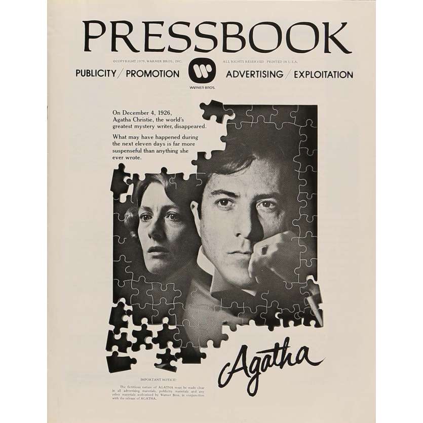AGATHA Pressbook  8x12 in.  - 1979 - Michael Apted, Dustin Hoffman