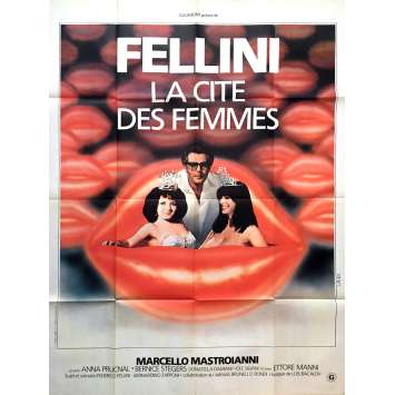 CITY OF WOMEN Movie Poster 47x63 in. - 1980 - Federico Fellini, Marcello Mastroianni CITY OF WOMEN Movie Poster 47x63 in. - 1980 - Federico Fellini, Marcello Mastroianni