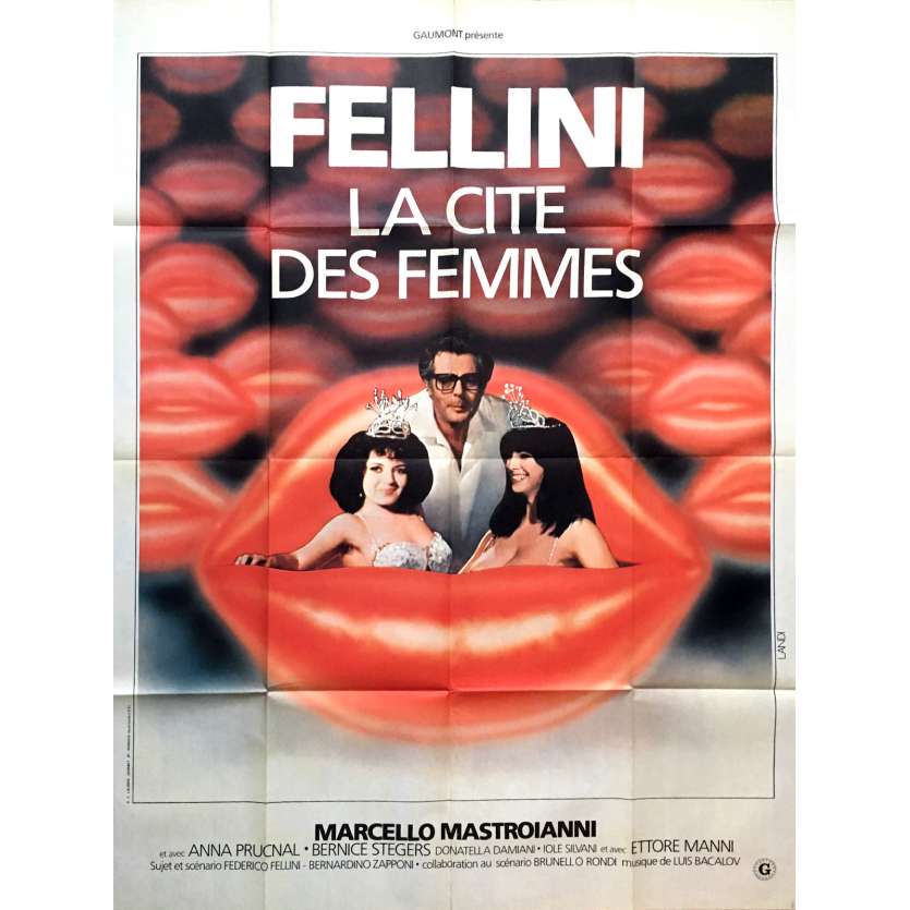 CITY OF WOMEN Movie Poster 47x63 in. - 1980 - Federico Fellini, Marcello Mastroianni