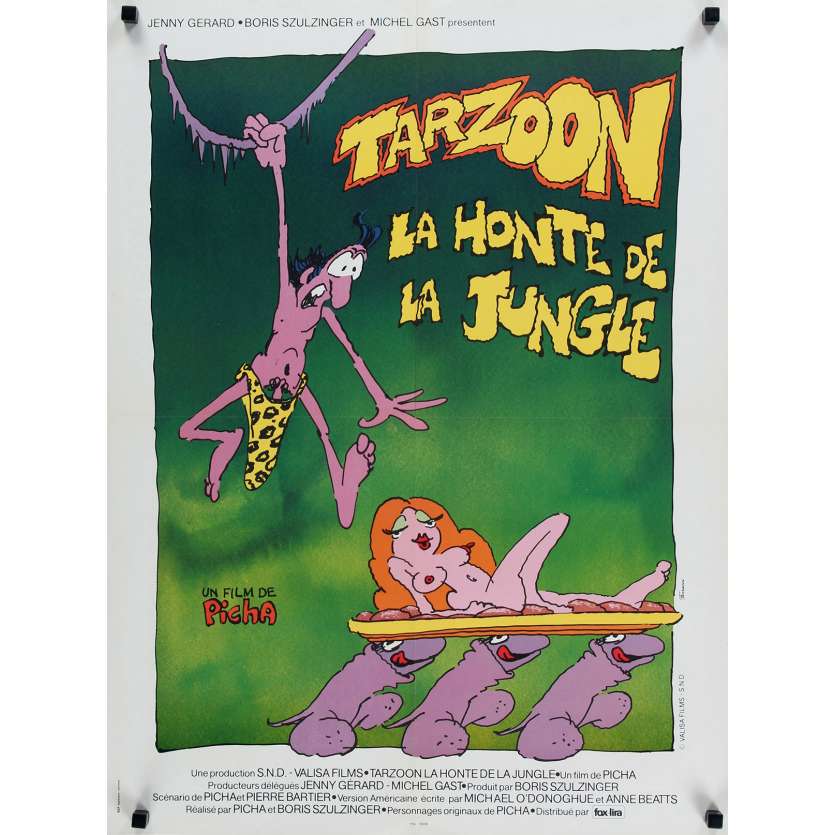TARZOON LA HONTE DE LA JUNGLE Affiche de film 60x80 cm - 1975 - Bernard Dhéran, Picha