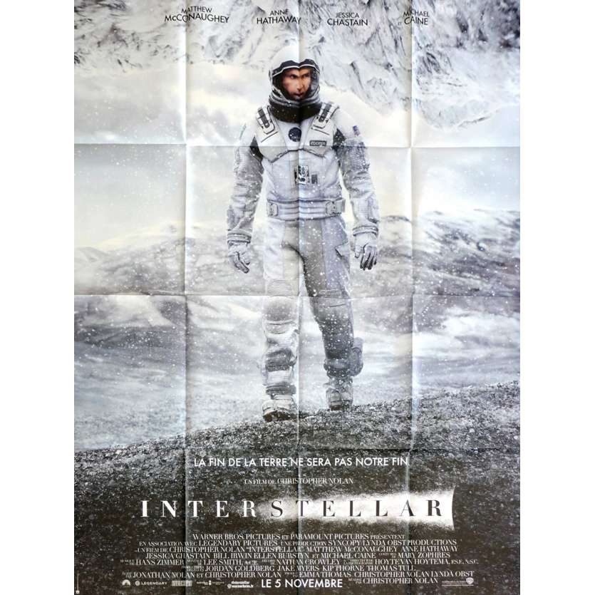 INTERSTELLAR Affiche de film 120x160 - 2014 - Matthew McConaughey, Christopher Nolan