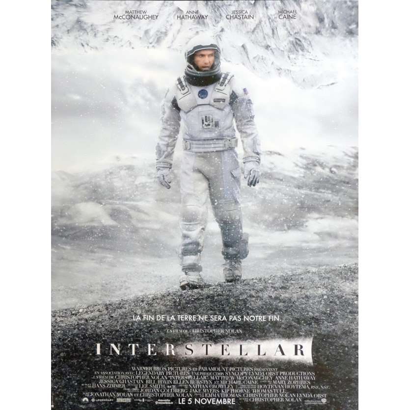 INTERSTELLAR Affiche de film 40X60 - 2014 - Matthew McConaughey, Christopher Nolan