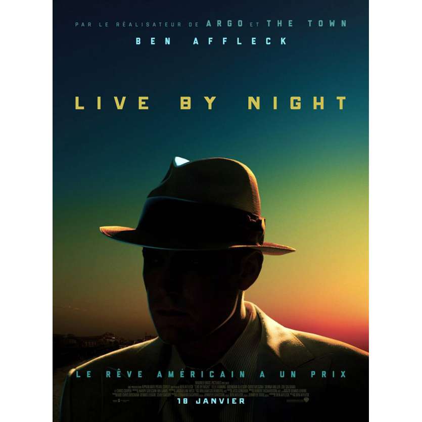 LIVE BY NIGHT Movie Poster 15x21 in. - 2017 - Ben Affleck, Zoe Zaldana