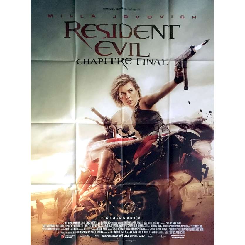 RESIDENT EVIL CHAPITRE FINAL Affiche de film 120x160 cm - 2017 - Milla Jovovich, Paul W.S. Anderson