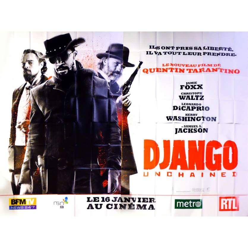 DJANGO UNCHAINED Affiche de film 400x300 - 2012 - Leonardo DiCaprio, Quentin Tarantino