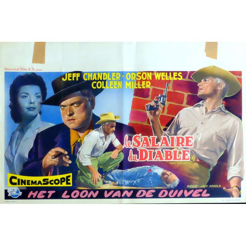 MAN IN THE SHADOW Belgian Movie Poster 14x21 - 1957 - Jack Arnold, Orson Welles