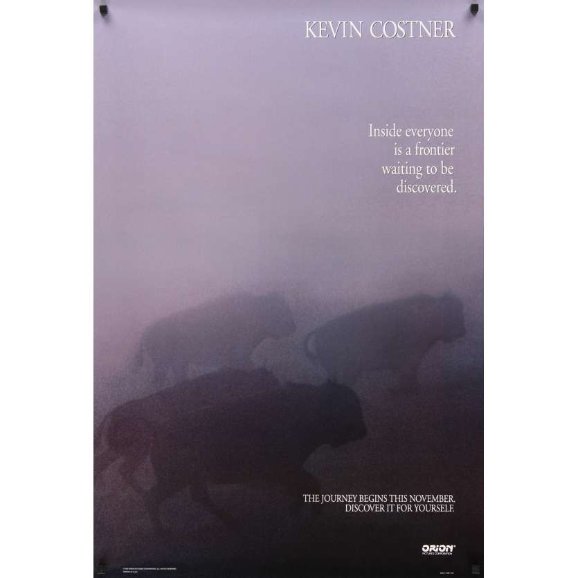 DANSE AVEC LES LOUPS Affiche de film - 1990 - Kevin Costner, Kevin Costner