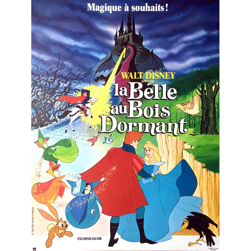 LA BELLE AU BOIS DORMANT Affiche de film 40x60 - R-1980 - Mary Costa, Disney C8