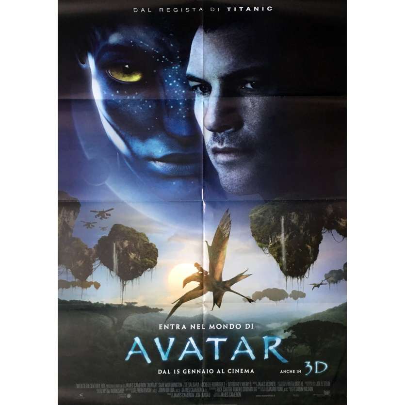 AVATAR Italian Movie Poster 39x55 - 2009 - James Cameron, Sam Worthington