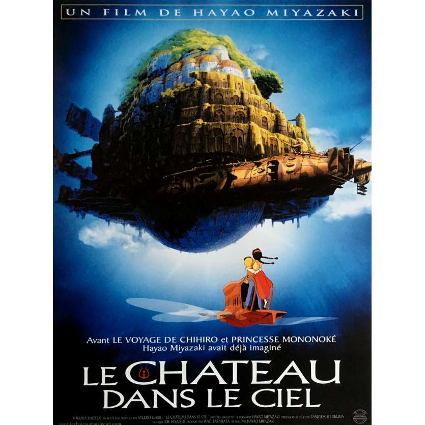 LE CHÂTEAU DANS LE CIEL Affiche de film 40x60 cm - 1986 - Anna Paquin, Hayao Miyazaki