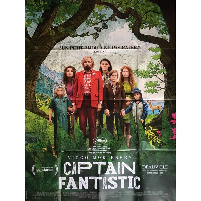 CAPTAIN FANTASTIC Affiche de film 120x160 cm - 2016 - Viggo Mortensen, Matt Ross