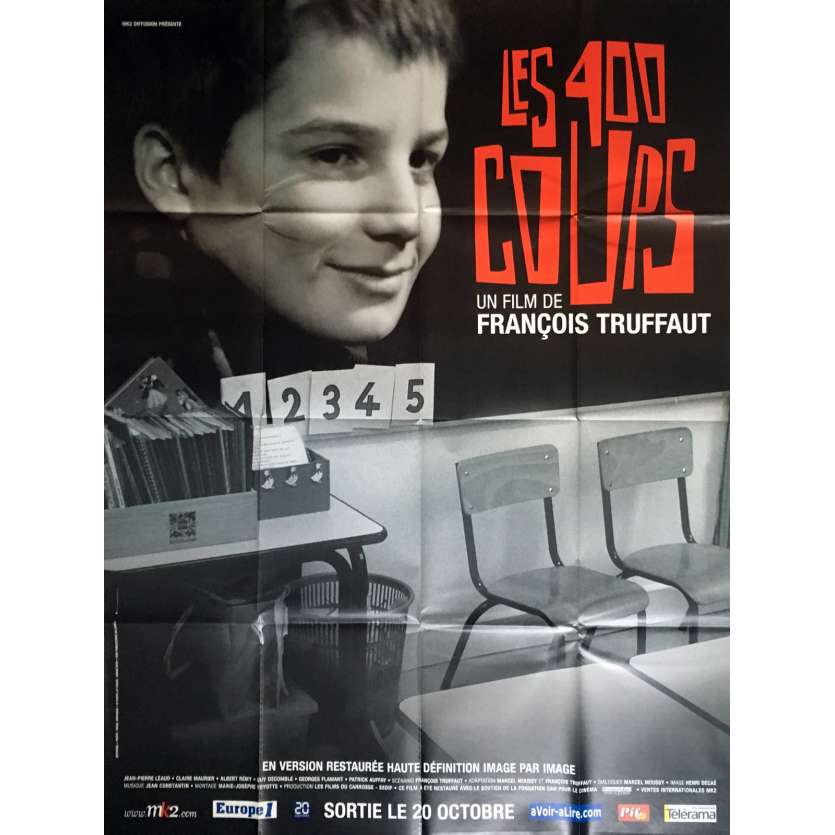 LES 400 COUPS Affiche de film 120x160 cm - 1959 - Jean-Pierre Léaud, François Truffaut