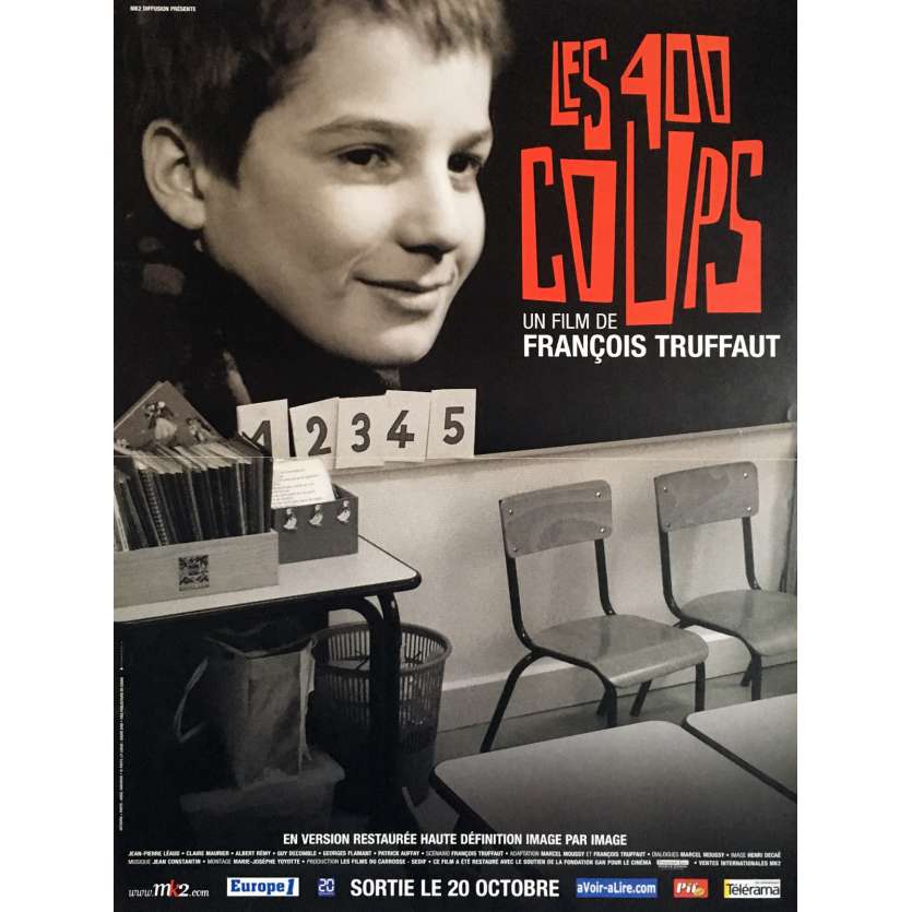 LES 400 COUPS Affiche de film 40x60 cm - 1959 - Jean-Pierre Léaud, François Truffaut