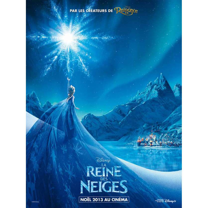 LA REINE DES NEIGES Affiche de film Prev. 40x60 cm - 2013 - Kristen Bell, Walt Disney