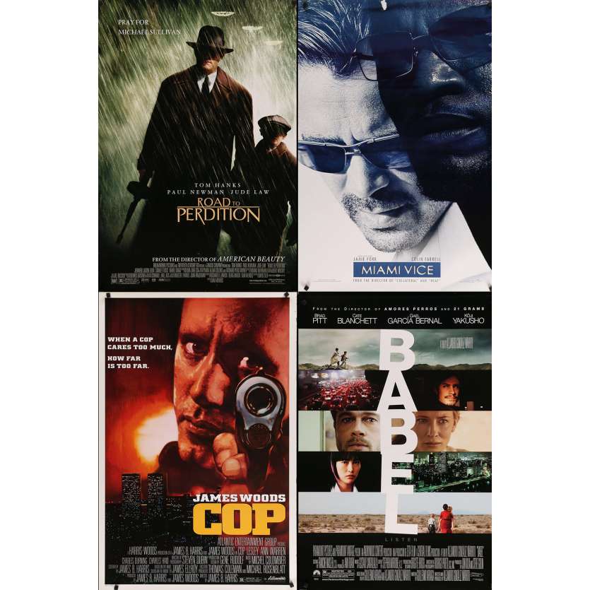POLAR - Lot de 4 affiches Cinéma Américaines Originales - Miami Vice, Cop