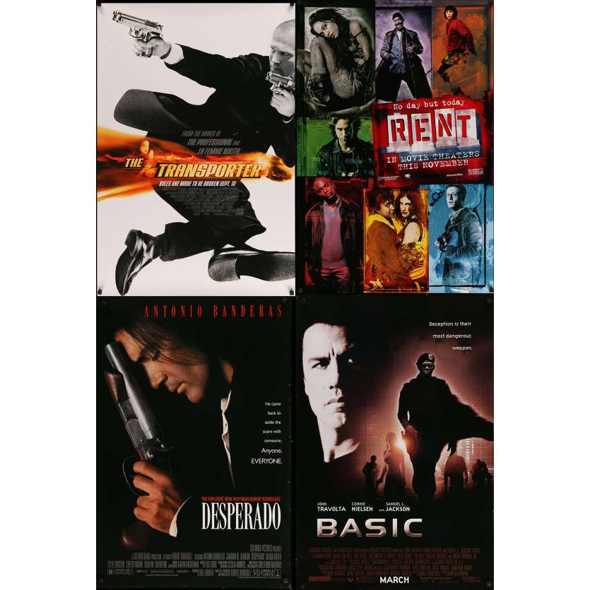 ACTION 3 - Original 1sh Movie Poster Lot of 4 - 27x40 in. - 90s-00s