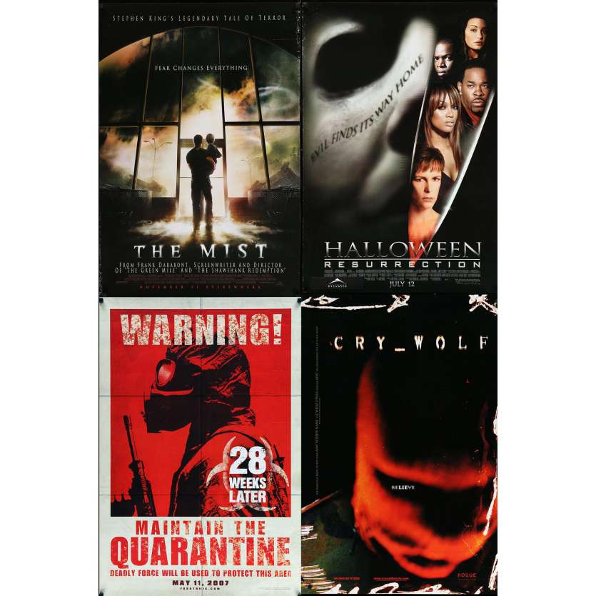 HORROR 1 - Original 1sh Movie Poster Lot of 4 - 27x40 in. - 90s-00s