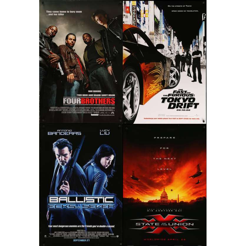 ACTION 2 - Lot de 4 affiches Cinéma Américaines Originales - Fast and Furious, XXX2