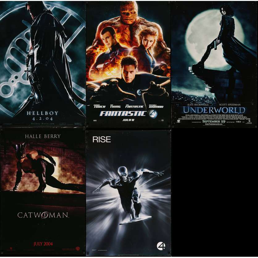 SUPER-HEROS - Lot de 5 affiches Cinéma Américaines Originales - Hellboy, Underworld…
