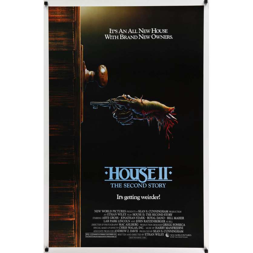 HOUSE II Movie Poster  27x40 in.  - 1987 - Ethan Wiley, Arye Gross