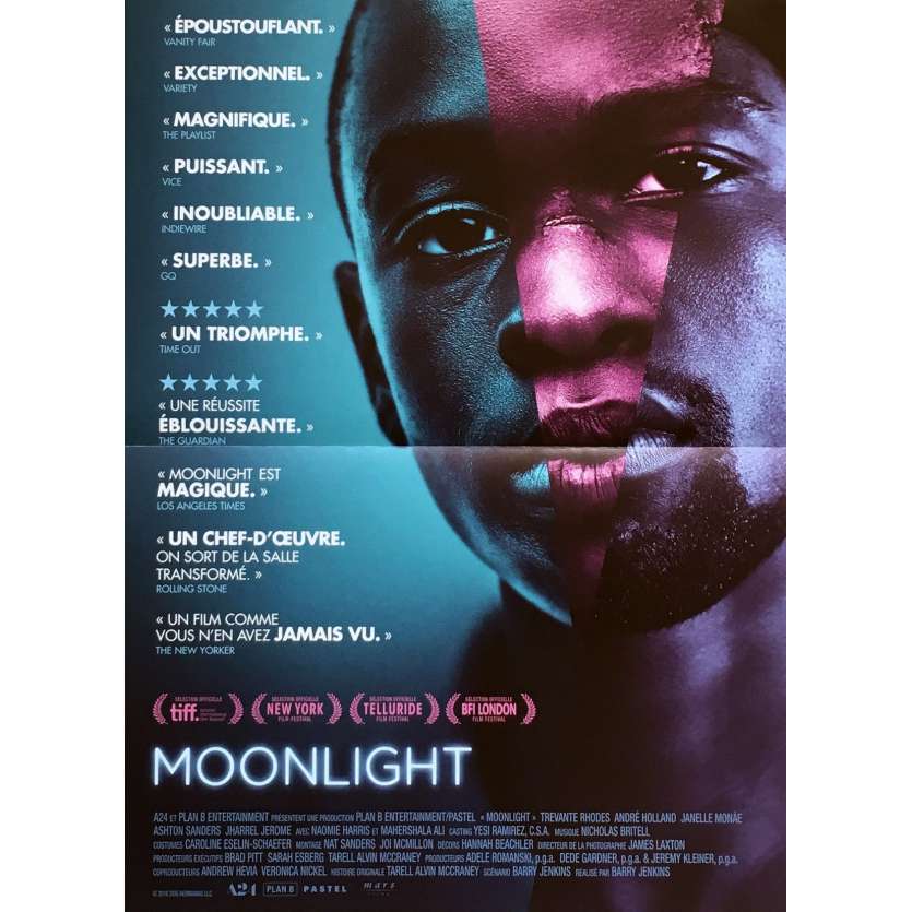 MOONLIGHT Movie Poster 15x21 in. - Oscars 2017 - Barry Jenkins , Mahershala Ali