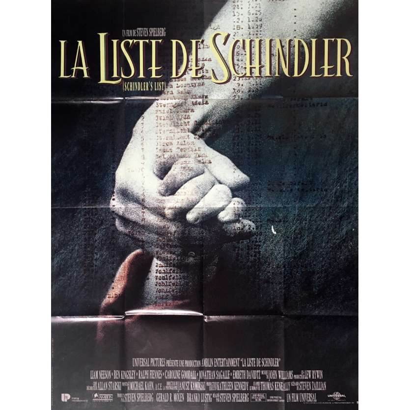 SCHINDLER'S LIST Movie Poster  47x63 in. French - 1993 - Steven Spielberg, Liam Neeson