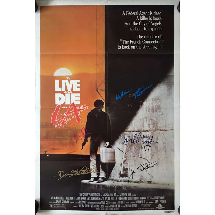 TO LIVE AND DIE IN LA US Movie Poster  29x52 - 1985 - William Friedkin, Willem Dafoe