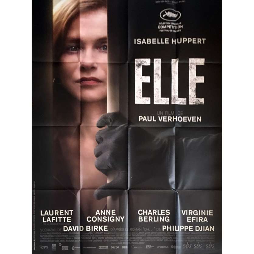 ELLE Affiche de film 120x160 cm -  2016 - Isabelle Huppert, Paul Verhoeven
