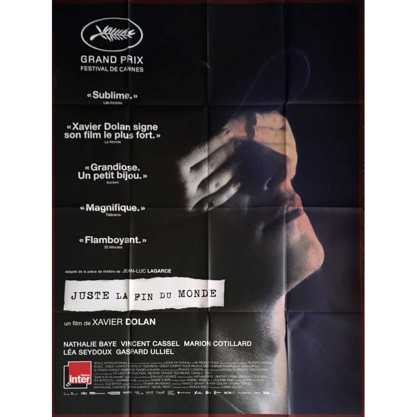 JUSTE LA FIN DU MONDE Affiche de film 120x160 cm -  2016 - Nathalie Baye, Xavier Dolan