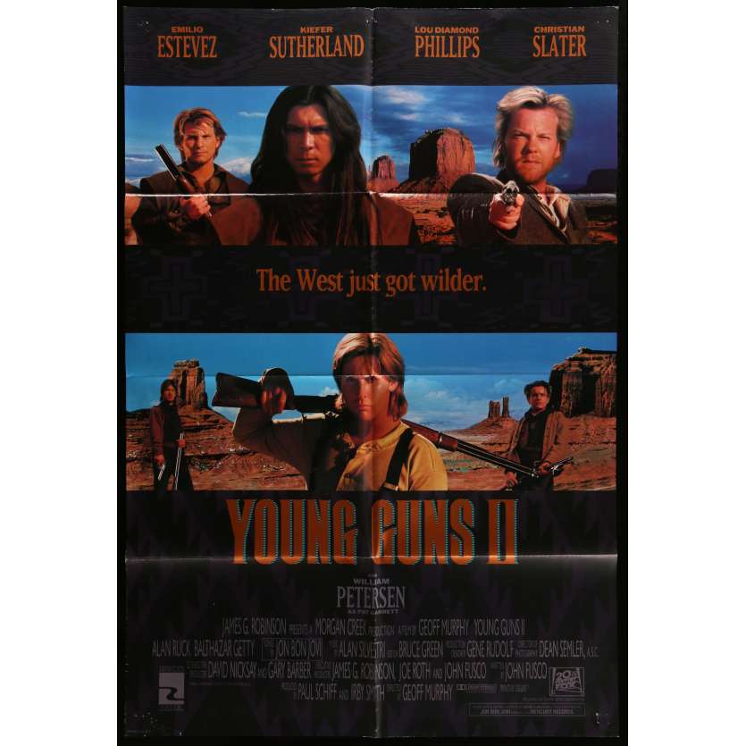 YOUNG GUNS 2 Affiche de film 69x101 cm - 1990 - Kieffer Sutherland, Geoff Murphy