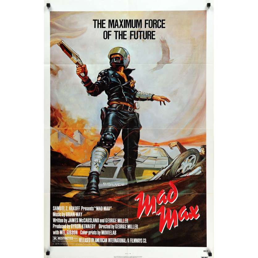 MAD MAX Affiche américaine 1sh R83 Mel Gibson Movie Poster