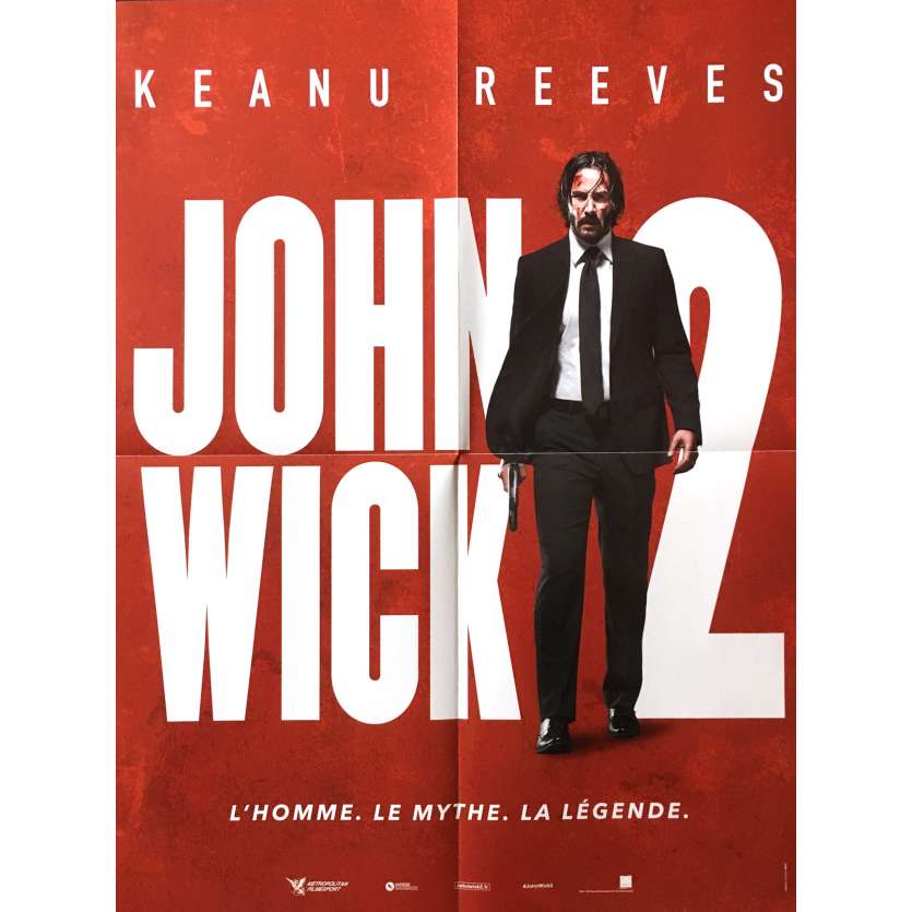 JOHN WICK CHAPTER 2 Movie Poster 15x21 in. - 2017 - Chad Stahelski, Keanu Reeves