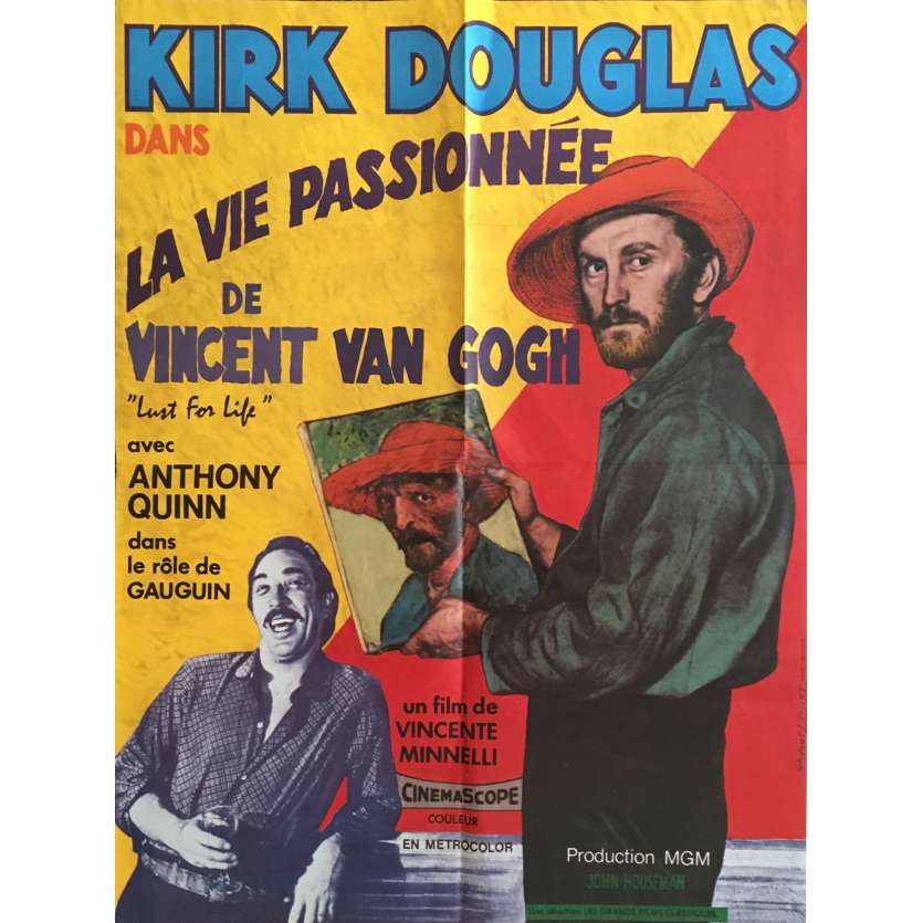 LA VIE PASSIONNEE DE VINCENT VAN GOGH Affiche de film 60x80 cm - R1980 - Kirk Douglas, Vincente Minelli