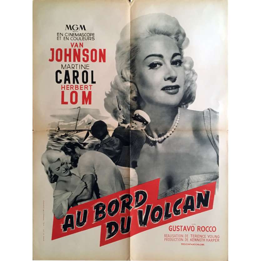 AU BORD DU VOLCAN Affiche de film 60x80 cm - 1957 - Martine Carol, Terence Young