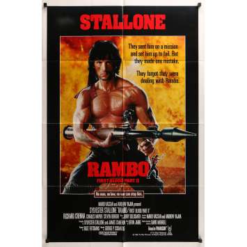 RAMBO FIRST BLOOD PART II style A int'l 1sh '85 no law, no war can't stop him RAMBO FIRST BLOOD PART II style A int'l 1sh '85 no law, no war can't stop him