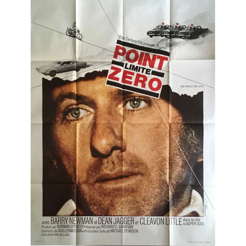 POINT LIMITE ZERO Affiche de Film 120x160 - 1971 - Barry Newman, Dodge charger poster