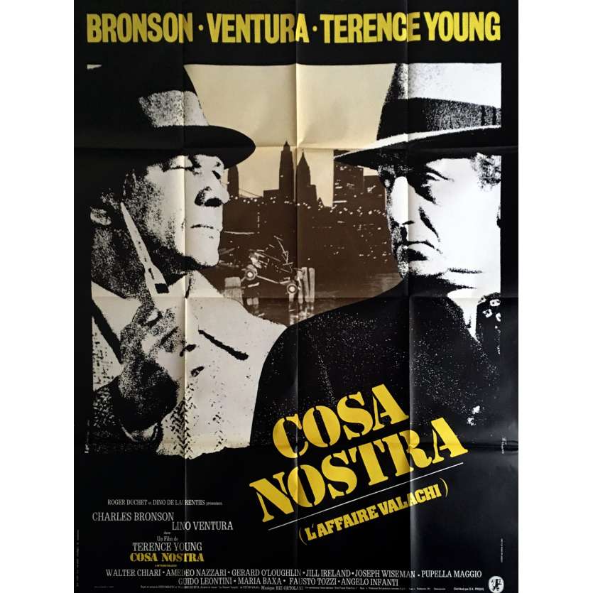 COSA NOSTRA Affiche de film 120x160 cm -  1972 - Charles Bronson, Lino Ventura, Terence Young